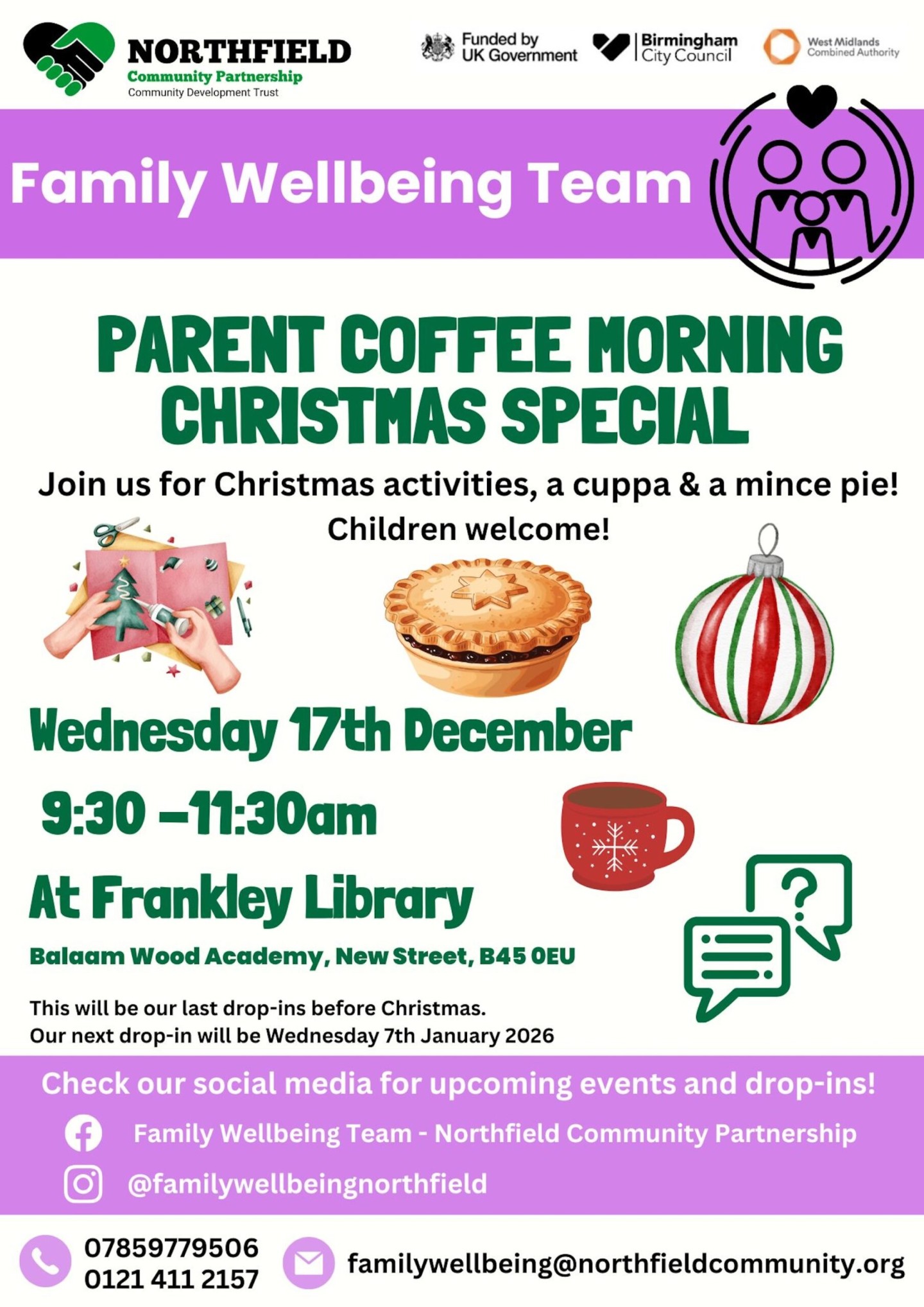 FWT standard flyer - Frankley Christmas Coffee morning flyer